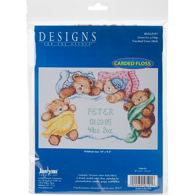 Janlynn Counted Cross Stitch Kit 14"X9.5"-Down For A Nap Sampler (14 Count)