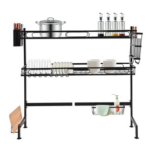 YIYIBYUS 2-Tier Over Sink Dish Drying Rack Cutlery Drainer Kitchen Shelf Cup Organizing - 1 of 4