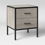 Munich 2 Drawer Nightstand Weathered Oak And Matte Black South Shore Target