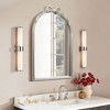 LuxenHome Ribbon Resin Frame Arch Rectangle Accent Wall Mirror Silver - 2 of 4