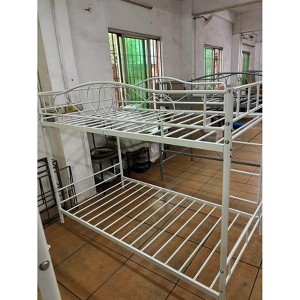 Bunk Bed Frame with Double Metal Boards, Pink Finish, Twin Size - 1 of 1