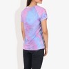 Anna-Kaci Women's Short Sleeve Tie-Dye Top with Cut-Out Shoulder Design Casual Summer T-Shirt - 4 of 4