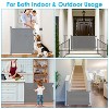 NewHome"Retractable Baby Safety Gate 118in Extra Wide for Toddlers with Punch-Free Kit for Indoor/Outdoor"Grey - 3 of 4