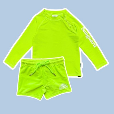 Sunguard Swim Ray Kids Neon UPF 50+ Swim Short | Sunguard Swim Safety Green 4-5Y — фото 7