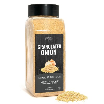 Fresh Finest Granulated Onion – All-Natural, Kosher – 15.8oz