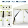 Instant Pop-Up Canopy Tent with Removable Mosquito Netting & 2 Zipper Doors, Portable Outdoor Shelter - Includes Wheeled Carry Bag - 4 of 4