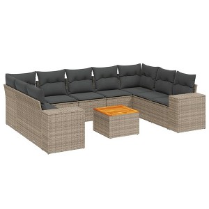 vidaXL Garden Sofa Set Grey - 1 of 4