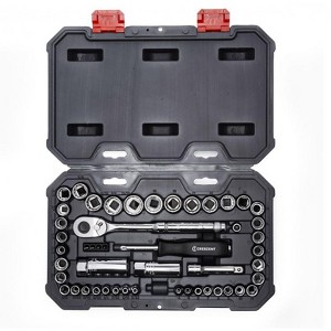 Crescent 1/4 and 3/8 in. drive Metric and SAE 6 and 12 Point Socket Wrench Set 50 pc - 1 of 1