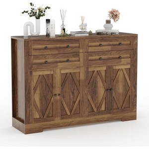 GAOMON Farmhouse Large Sideboard Buffet Cabinet with Storage, 55" Wood Sideboard Kitchen Storage Cabinet - 1 of 4