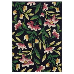 Captiv8e Designs Hilo Floral Garden Navy Indoor/Outdoor Rug - 1 of 4