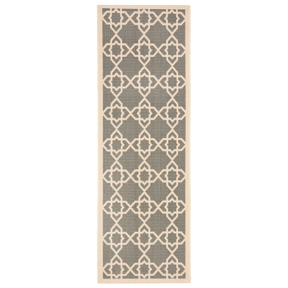 2'3in x 6'7in Runner Bourges Outdoor Rug Gray/Beige - Safavieh