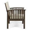 GDFStudio Oliver Outdoor Acacia Wood Club Chairs with Cushions (Set of 2) - 4 of 4