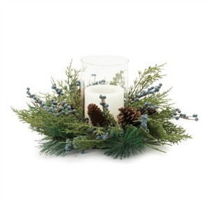 Mixed Pine Juniper Candle Holder 19"D - 1 of 1