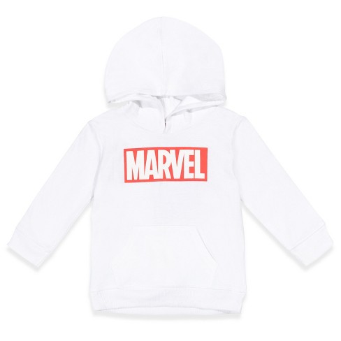 Marvel Avengers Toddler Boys Fleece Pullover Hoodie White 3t : Target