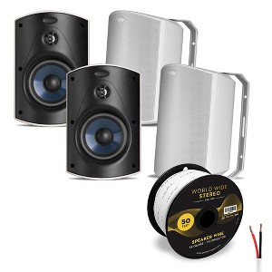 Polk Audio Atrium5 All Weather Outdoor Loudspeaker Cable Bundle - 4 Pack - 1 of 4