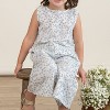Organic Ruffle Top & Pants Set - Blue Vines - 3 of 4