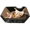 Omega Paw Cardboard Pet Ripple Board Scratch'n Massage Kitten Cat Bed with Chin Scratcher, 3 Interchangeable Layers, and Catnip Infused Surface, Black - 2 of 3