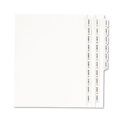 Avery-Style Legal Exhibit Side Tab Divider Title: Exhibit A-Z Letter White 01370