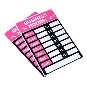 Unique Bargains Changeable Self-Adhesive Waterproof Store Shop Business Hour Sign 2 Pcs - 1 of 4
