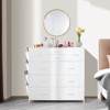 VEVOR 10 Drawer Dresser, Fabric Drawer Dresser with Fabric Bins, Closet Storage Drawers with Easy Pull Handle and Sturdy Steel Frame, White - 2 of 4