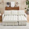 MAYEERTY 78.75 Inch Reclining Sofa Pull Out Sofa Bed USB Type C Ports L Shaped Sectional Reclining Storage Arm Organizer Pocket Living Room - 2 of 4
