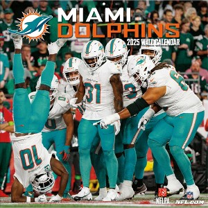 NFL Miami Dolphins 2025 12"x12" Team Wall Calendar - 1 of 4
