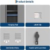 Metal Storage Cabinet with Door, 72’’ Tall Lockers for Employees Students with Shelves, Metal Storage Steel Locker for Office Gym Warehouse - 4 of 4