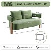 67" Chenille Loveseat Sofa with 2 Pillows ¨C Cozy Upholstered Couch for Living Room, Bedroom, or Office - 3 of 4