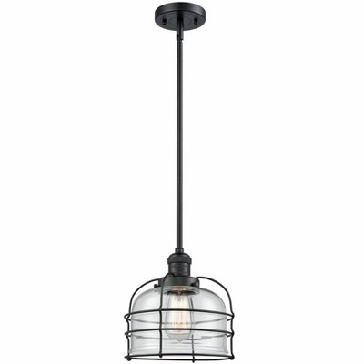 Bell Cage - 1 Light Mini Pendant In Traditional Style-10 Inches Tall and 9 Inches Wide