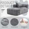 37.5'' Chenille Minimalist Loveseat Sofa with Sleeper and Ergonomic Deep Seat - 4 of 4