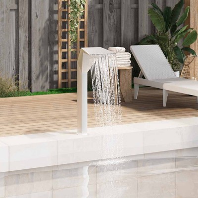 vidaXL Pool Fountain Stainless Steel 19.7"x11.8"x35.4" Silver