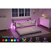 Twin Daybed with Trundle, Multifunctional Convertible Couch Bed with Built-In LED Lights，Metal Day Beds Twin Size, Sofa Bed for Living Room - 4 of 4