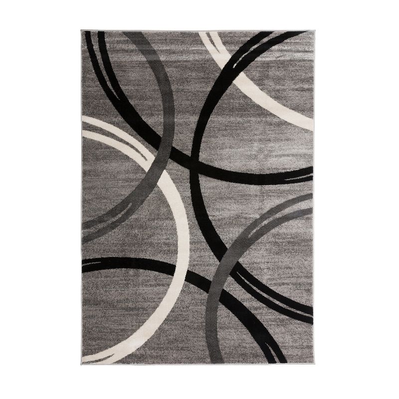 World Rug Gallery Contemporary Abstract Circles Design Area Rug, 1 of 12