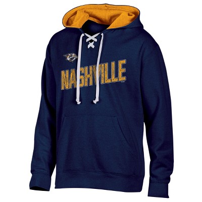 nashville predators lace up hoodie