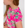 RuffleButts Girls Short Sleeve UPF50+ One Piece Rash Guard - 4 of 4
