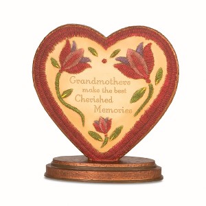 Pavilion Gift Company - Cherished Memories - 4.5" x 4.5" Heart Plaque - Wall Sign Panels - 1 of 4