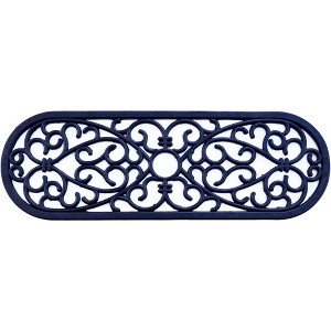 HomeRoots 10" X 30" Black Rubber Outdoor Door Mat - 1 of 4