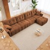 Oversized 141.7" Chenille Modular L-Shaped Sectional Sofa with High-Resilience Cushions and Ottoman, 5-Piece Free combination Sofa - 2 of 4