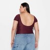 Women's Short Sleeve Boatneck Synthetic T-Shirt - Wild Fable™ - 3 of 3