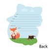 Big Dot of Happiness Fox - Shaped Fill-In Invitations - Baby Shower or Birthday Party Invitation Cards with Envelopes - Set of 12 - 3 of 4