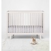 Bacati - Olivia Print Garland Coral Navy 100 percent Cotton Universal Baby US Standard Crib or Toddler Bed Fitted Sheet - 4 of 4