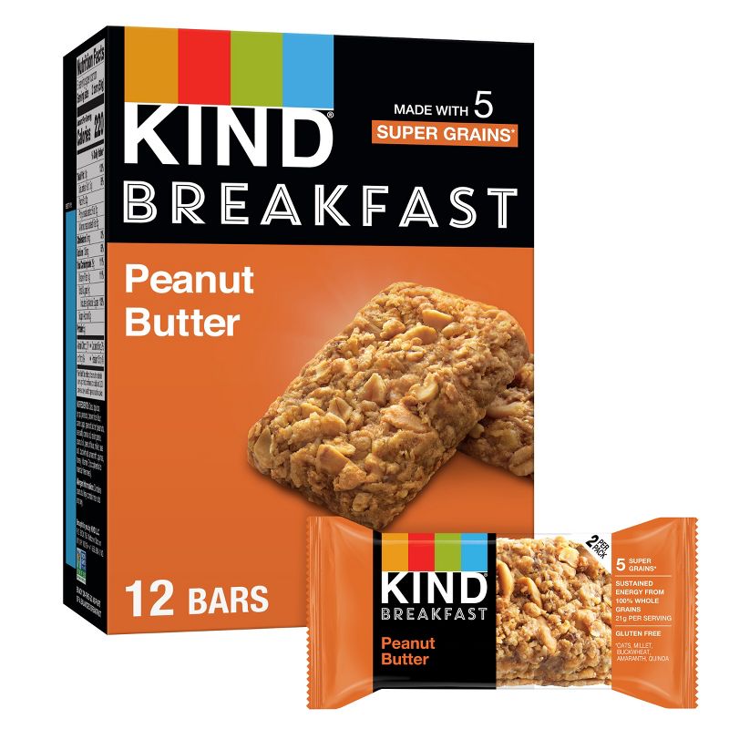 Kind Breakfast Peanut Butter Bars - 10.58oz, 1 of 14