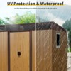 93.75"8 ft x 6 ft Outdoor Metal Storage Shed with Window and Transparent plate for Garden, Lawn (White and Black) - 3 of 4