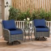 Aoodor Outdoor Chair Cushions Set of 2, Water Resistant Outdoor Deep Seat Cushions with Handle and Adjustable Straps - 2 of 4