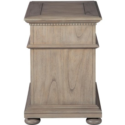Traditional Brown Mindi Wood Side Table with 3 Drawers