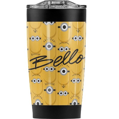 Minions Bello Icons Pattern Steel Tumbler 20oz Coffee Travel Mug
