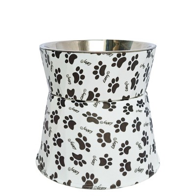 Paaaawaters 6" Anti-Vomiting Stainless Steel Pet Bowl for Small and Medium Dogs and Cats - Non-slip, Modern Design with Spine Protection