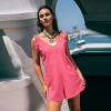 Women's Linen Knotted Strap V-Neck Romper - Cupshe - 2 of 4