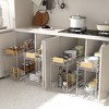 2-Tier Pull-Out Organizer under Cabinet Storage for Kitchen with Wooden Handle - 3 of 4