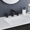 ChicFurnit Bathroom Sink Faucet Widespread Waterfall Design with Pop Up Drain and Supply Hose for Bathroom, Black, 14.84"*12.17"*3.66" - 2 of 4